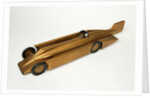 Clockwork toy racing car, Golden Arrow Racer by Kingsbury Manufacturing Co