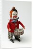 Clockwork toy clown with a drum by Schuco