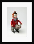 Clockwork toy clown with a drum by Schuco