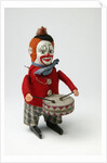 Clockwork toy clown with a drum by Schuco
