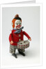Clockwork toy clown with a drum by Schuco