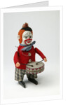 Clockwork toy clown with a drum by Schuco