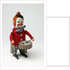 Clockwork toy clown with a drum by Schuco