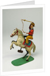 Clockwork toy horse and cowboy by Keim & Co.