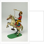 Clockwork toy horse and cowboy by Keim & Co.