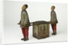 Clockwork toy of two labourer carrying a tea-chest by Ernst Paul Lehmann