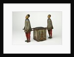 Clockwork toy of two labourer carrying a tea-chest by Ernst Paul Lehmann