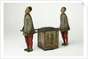 Clockwork toy of two labourer carrying a tea-chest by Ernst Paul Lehmann