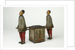 Clockwork toy of two labourer carrying a tea-chest by Ernst Paul Lehmann