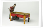 Clockwork toy billiard table by Unknown