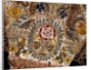 Gloves with a rose in an oval flanked with birds and flowers by Unknown