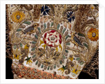Gloves with a rose in an oval flanked with birds and flowers by Unknown