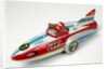 Mechanical toy speed boat by Unknown