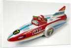 Mechanical toy speed boat by Unknown