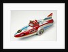 Mechanical toy speed boat by Unknown
