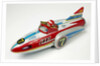 Mechanical toy speed boat by Unknown