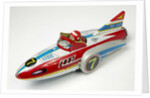 Mechanical toy speed boat by Unknown