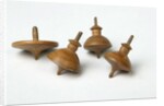 Miniature spinning tops by Unknown