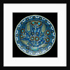 Dish painted with tulips & other flowers by Unknown