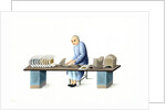 Man making paper ingots by Unknown