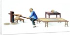 Man making incense sticks by Unknown