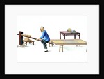 Man making incense sticks by Unknown