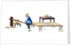 Man making incense sticks by Unknown