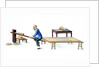 Man making incense sticks by Unknown