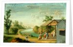 Porcelain manufacturing showing potters glazing by Unknown