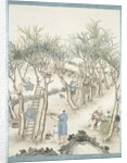 Gathering of mulberry leaves by Jun Wu