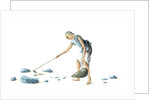 Man collecting dung by Unknown