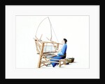 Woman weaving cotton by Unknown