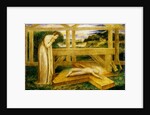 Christ child lying on a cross by William Blake