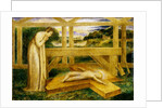 Christ child lying on a cross by William Blake