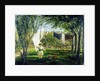 The artist`s youngest son is shown at play with his toys in the back garden of his house by Charles Robert Leslie