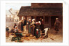 The Marketplace of Ploudalmezeau, Brittany by Leon Augustin L'Hermitte. Brittany, France, 1877 by Leon-Augustin Lhermitte