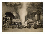 The train crash scene from Cecil Raleigh and Henry Hamilton's The Whip at Drury Lane Theatre by Unknown