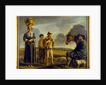 La Halte du Cavalier or Landscape with Figures by Louis Le Nain