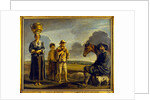 La Halte du Cavalier or Landscape with Figures by Louis Le Nain