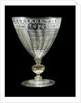 Clear Glass Goblet by Jacob Verzelini the Elder & Anthony de Lysle