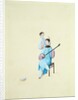 A Woman Playing a Guitar or San Xian by Unknown