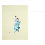 A Woman Playing a Guitar or San Xian by Unknown