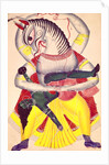Vishnu as Narasimha in a Kalighat painting. Calcutta, India, c.1855-60 by Unknown