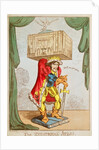Caricature of Edmund Kean as The Theatrical Atlas by George Cruikshank