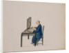 Artisan copying a painting onto the reverse of a sheet of glass. China, late 18th century by Unknown