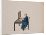 Artisan copying a painting onto the reverse of a sheet of glass. China, late 18th century by Unknown