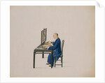 Artisan copying a painting onto the reverse of a sheet of glass. China, late 18th century by Unknown