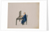 Artisan copying a painting onto the reverse of a sheet of glass. China, late 18th century by Unknown