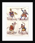 Skelt's Miniature portraits, Mr. Kean as Brutus, Richard III, Rolla, and Othello by Anonymous