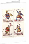 Skelt's Miniature portraits, Mr. Kean as Brutus, Richard III, Rolla, and Othello by Anonymous